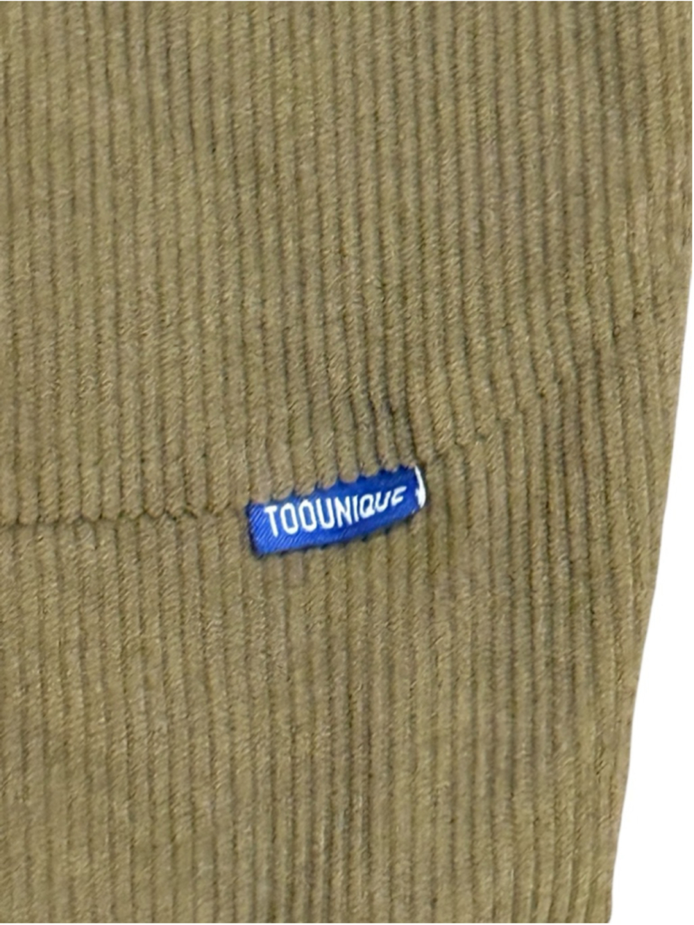 Alfric Eden Men Corduroy Jogger Pants Olive Green Elastic Waist Small Streetwear - Picture 3 of 8